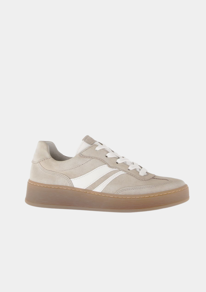 Gabor Retro-Inspired Suede Trainers - Beige