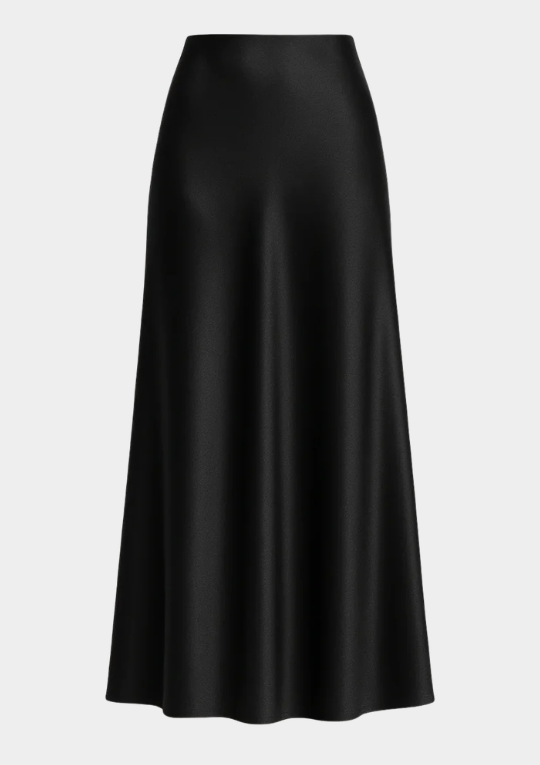 Tall Classic Satin Maxi Skirt - Midnight Edit