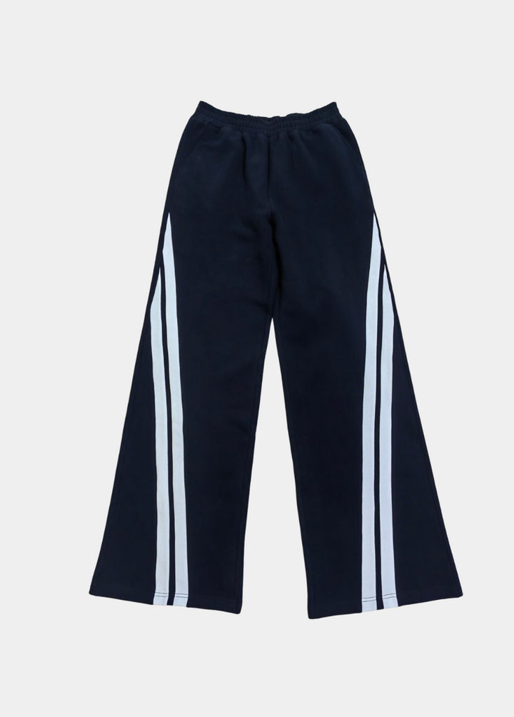 Tall Women Striped Sweatpants - Black and White