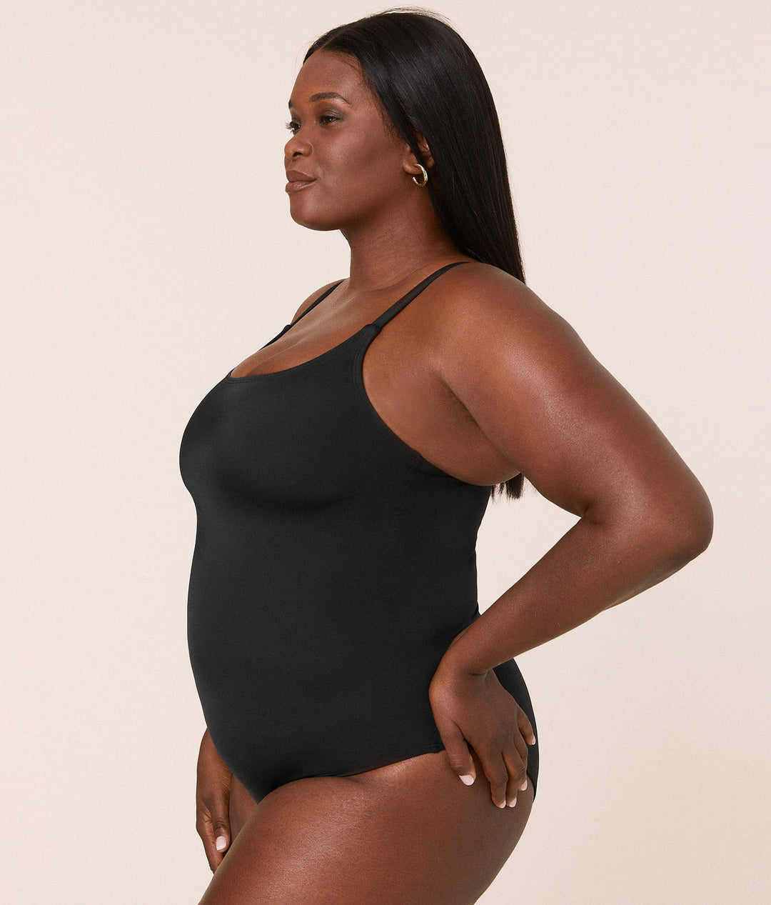 The Amalfi One Piece - Eco Nylon - Black - Long Torso