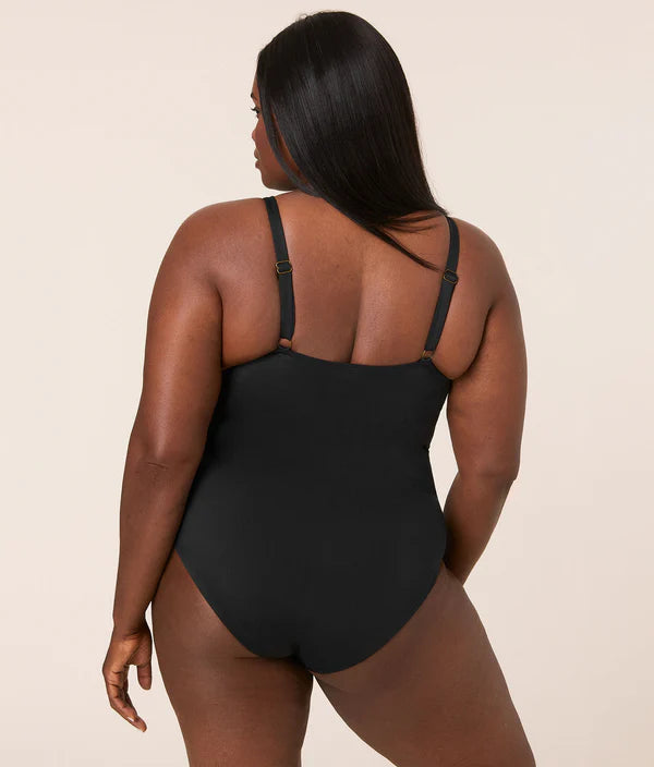 The Amalfi One Piece - Flat - Black - Long Torso