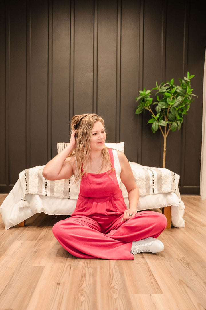 Tall Kami Overall Jumpsuit - Raspberry