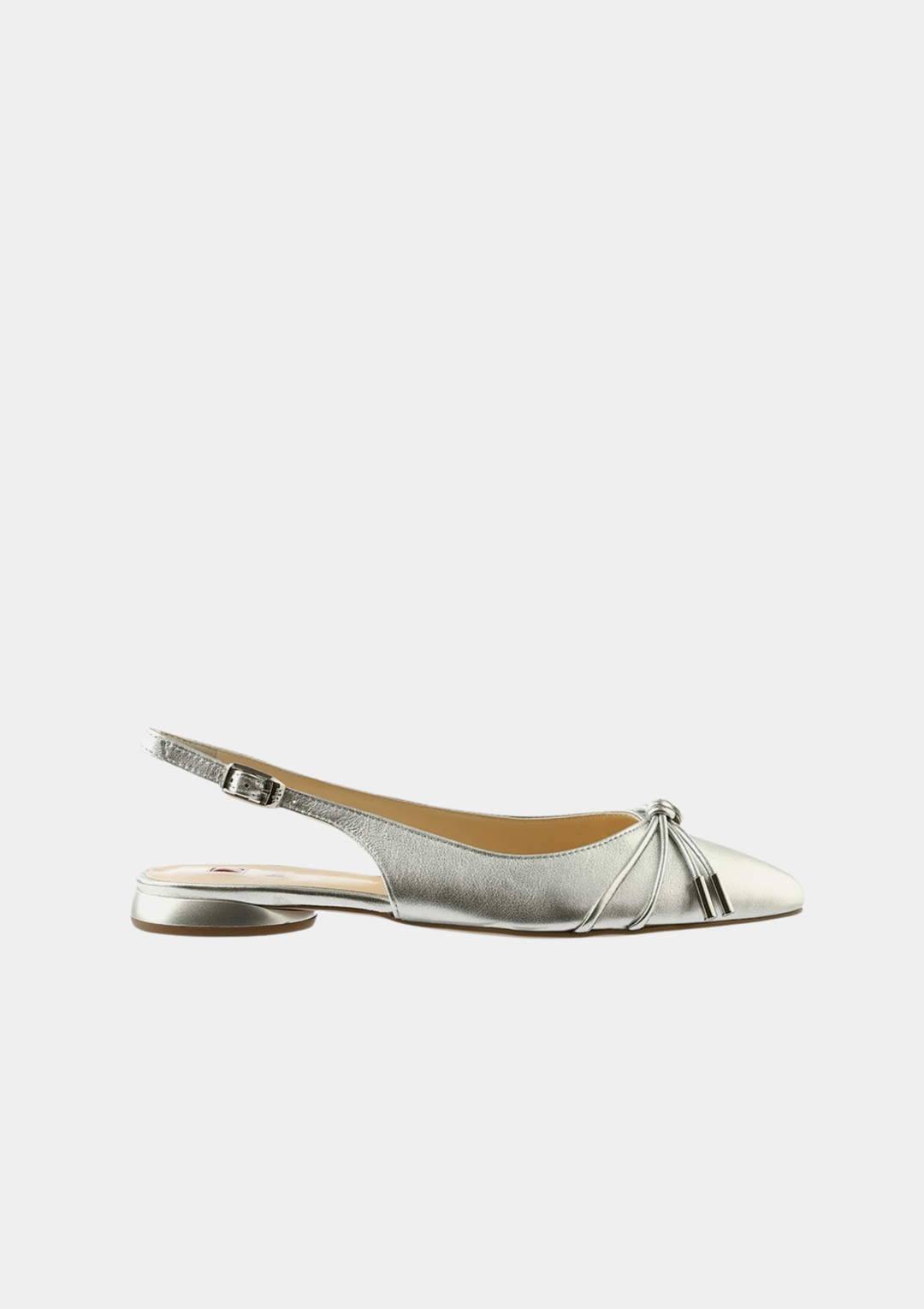 Hogl Glamorous Slingback Flats - Metallic Silver