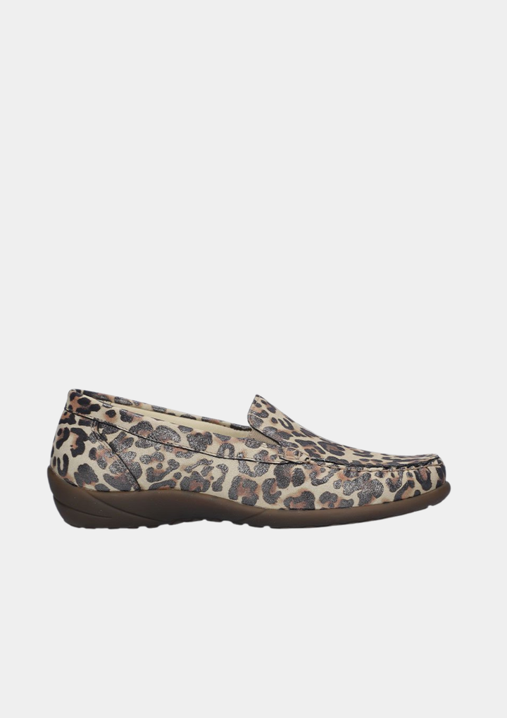 Waldlaufer Chic Comfort Loafers - Leopard Print
