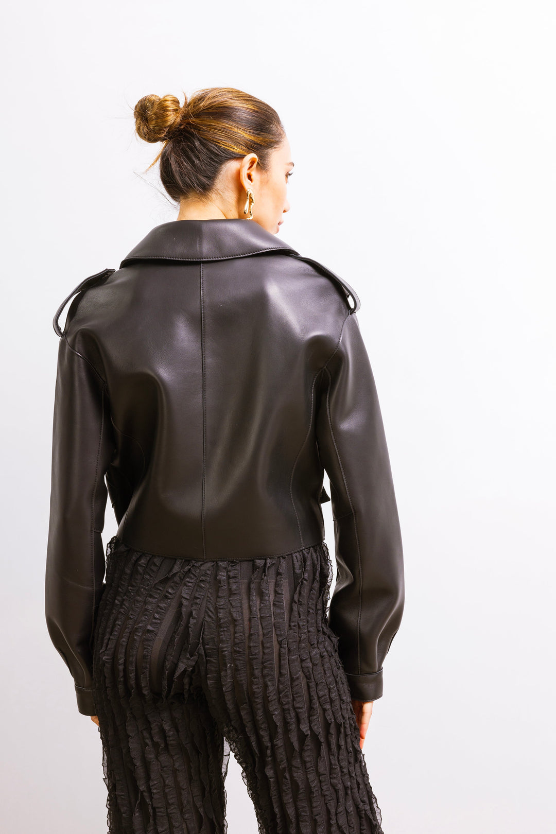 First Love Leather Jacket - Black