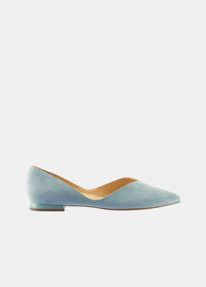 Hogl Chic Sky Blue Suede Flats