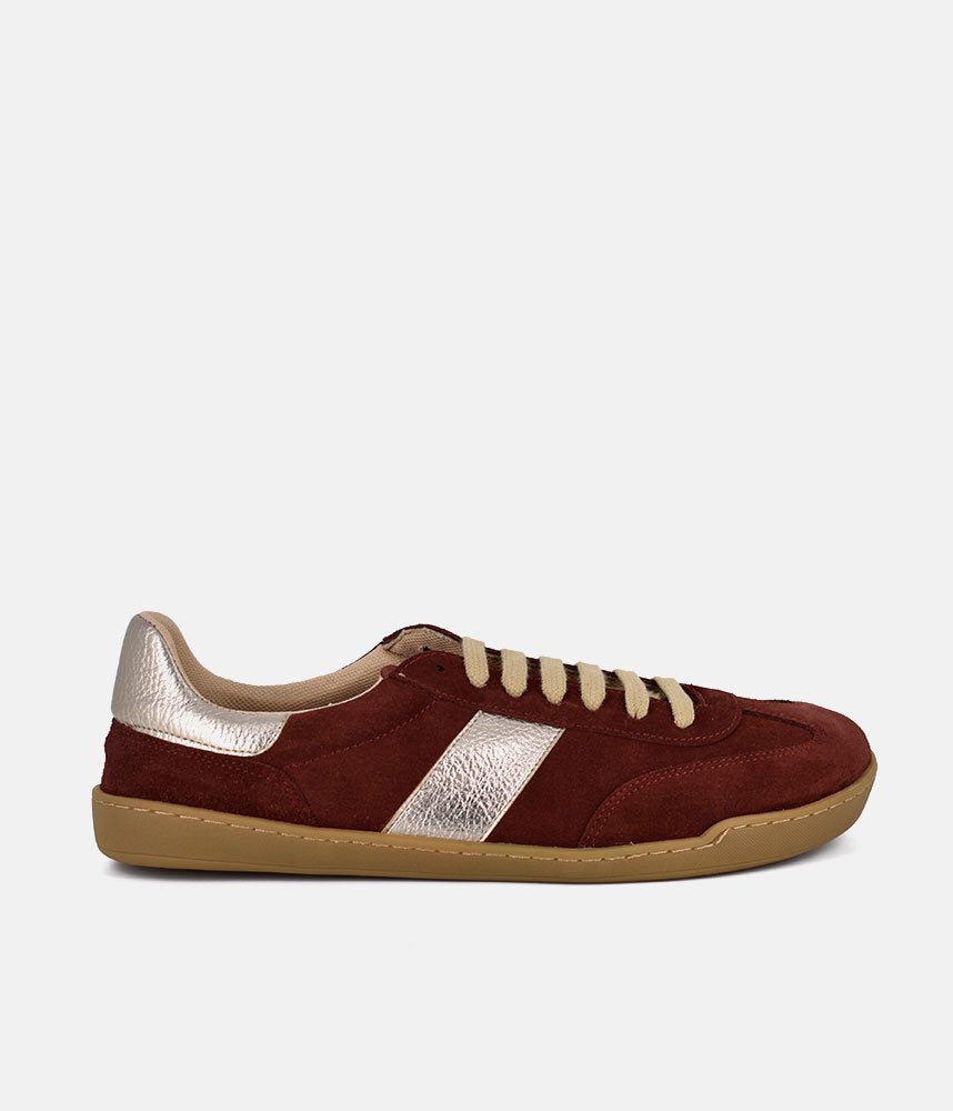 Emma Vintage Look Sneaker - Burgundy/Silver