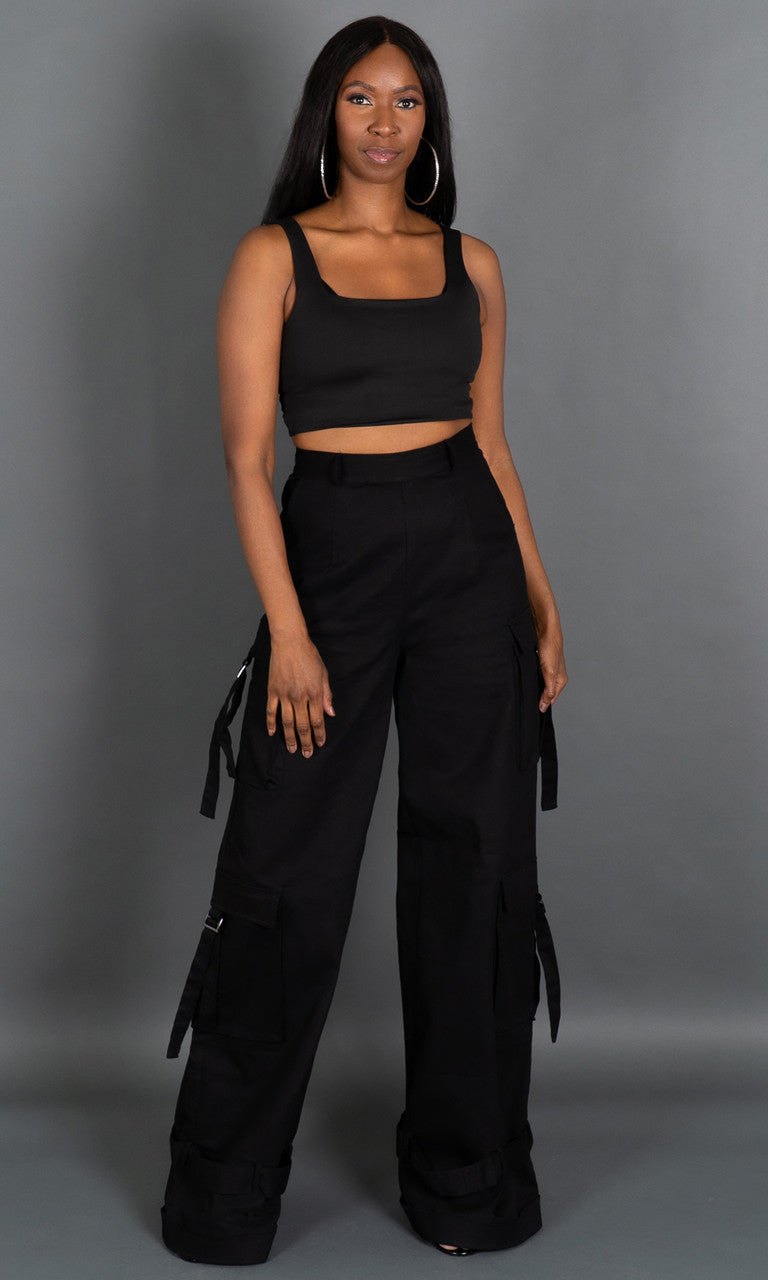 Street Chic Cargo Pants - Black – Tall Size