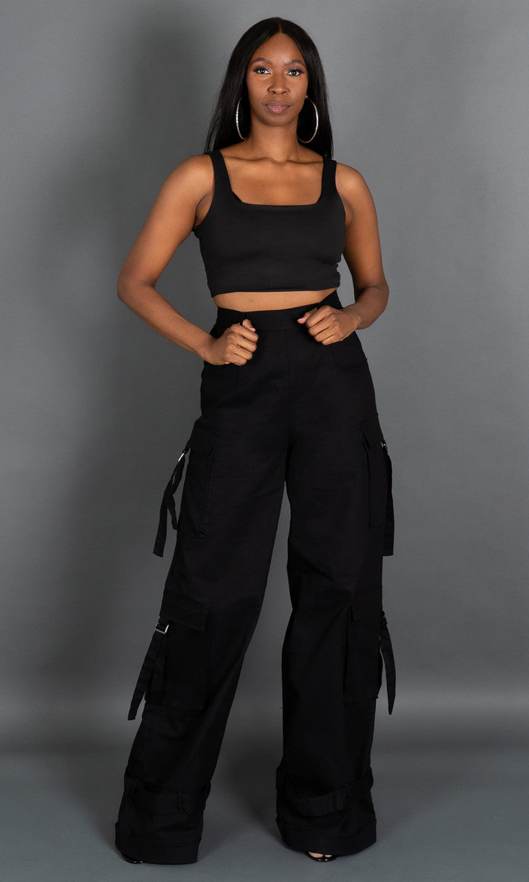 Street Chic Cargo Pants - Black – Tall Size