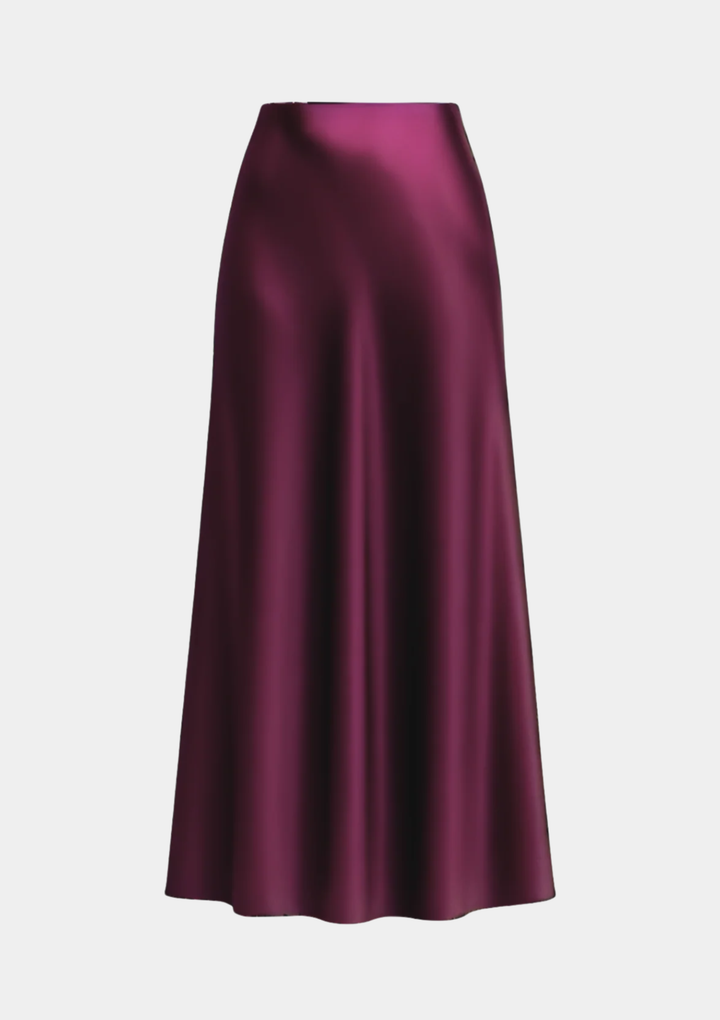 Tall Classic Satin Maxi Skirt  - Midnight Edit