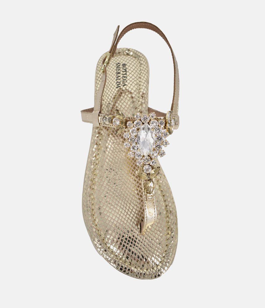 Bottega Luscious Block Heel Sandals - Gold
