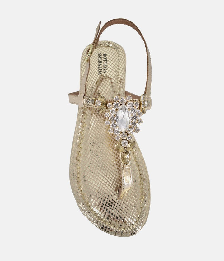 Bottega Luscious Block Heel Sandals - Gold