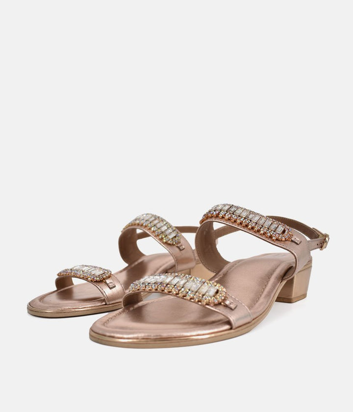 Bottega Opulent Sandals - Rose Gold