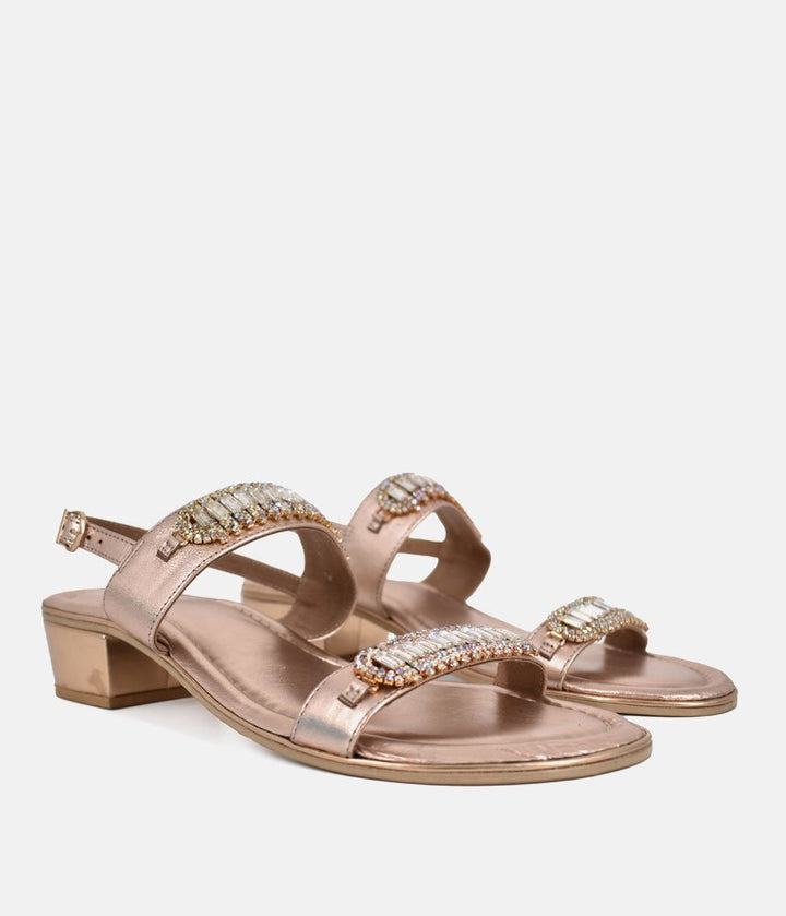 Bottega Opulent Sandals - Rose Gold
