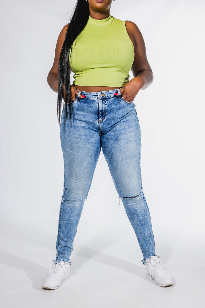 Signature Skinny Jeans - Blue Acid Wash