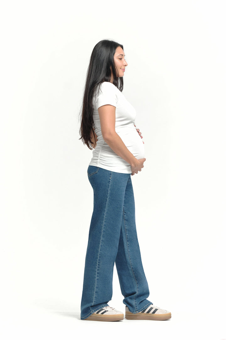 Maternity 34" Baggy Straight Leg Jeans - Iman