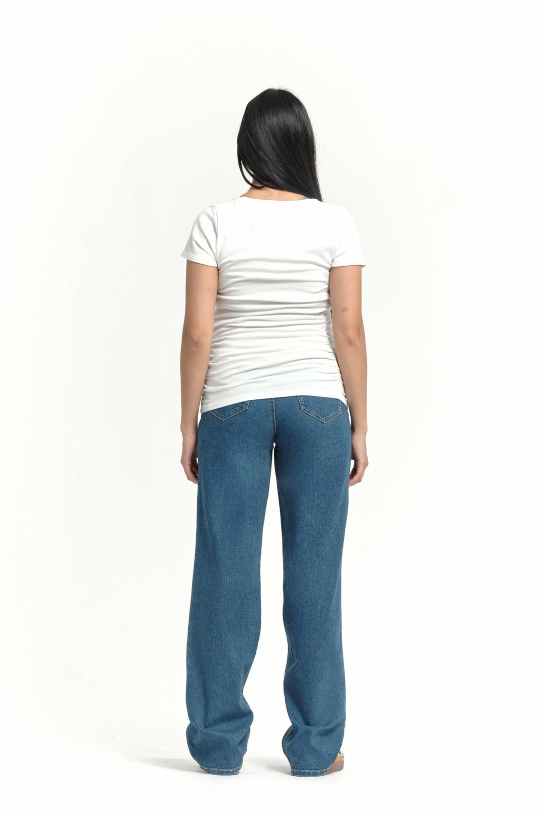 Maternity 34" Baggy Straight Leg Jeans - Iman