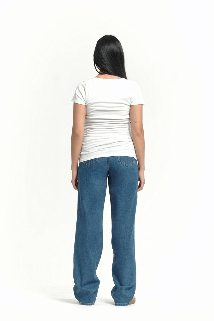 Maternity 34" Baggy Straight Leg Jeans - Iman
