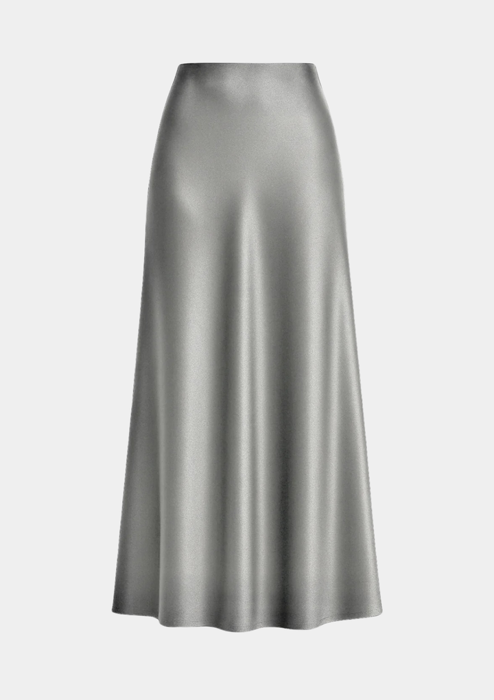 Tall Classic Satin Maxi Skirt  - Midnight Edit