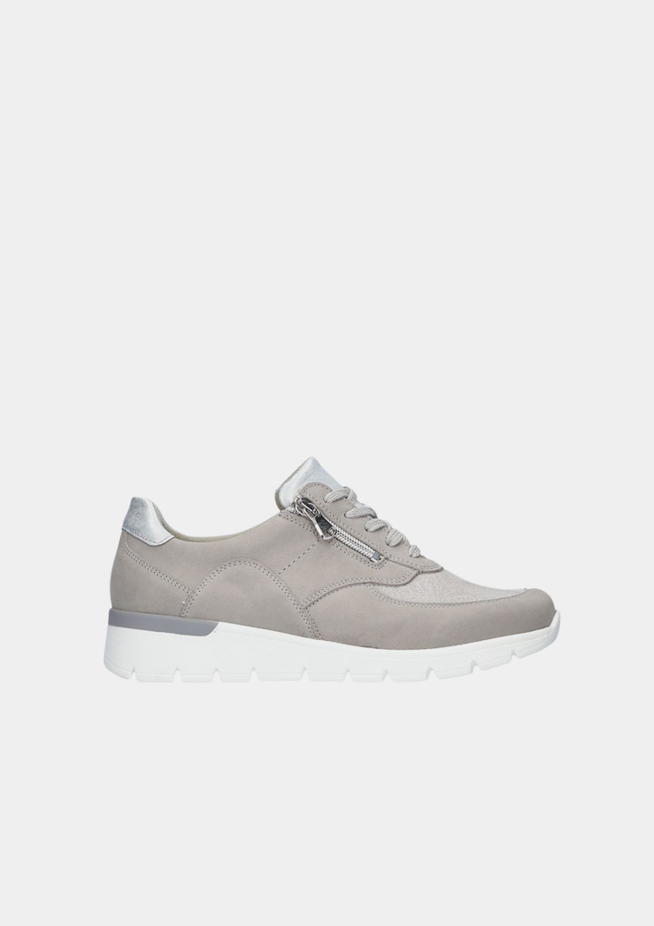 Waldlaufer Fashionable Wide Fit Combi Sneakers - Taupe