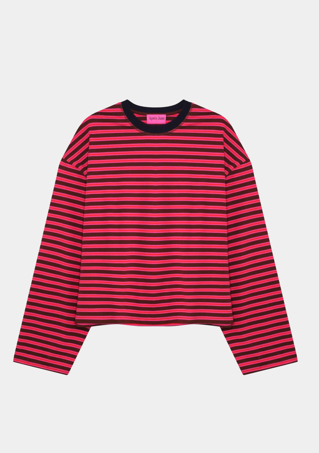 Striped Long Sleeve - AJ Pink + Brown