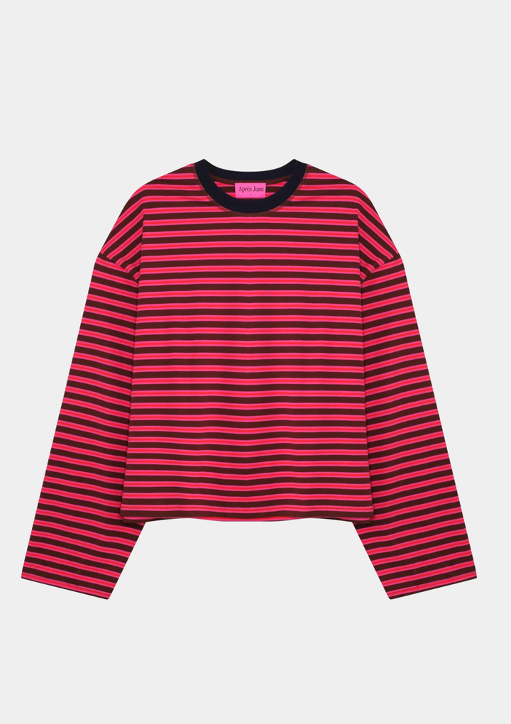 Striped Long Sleeve - AJ Pink + Brown