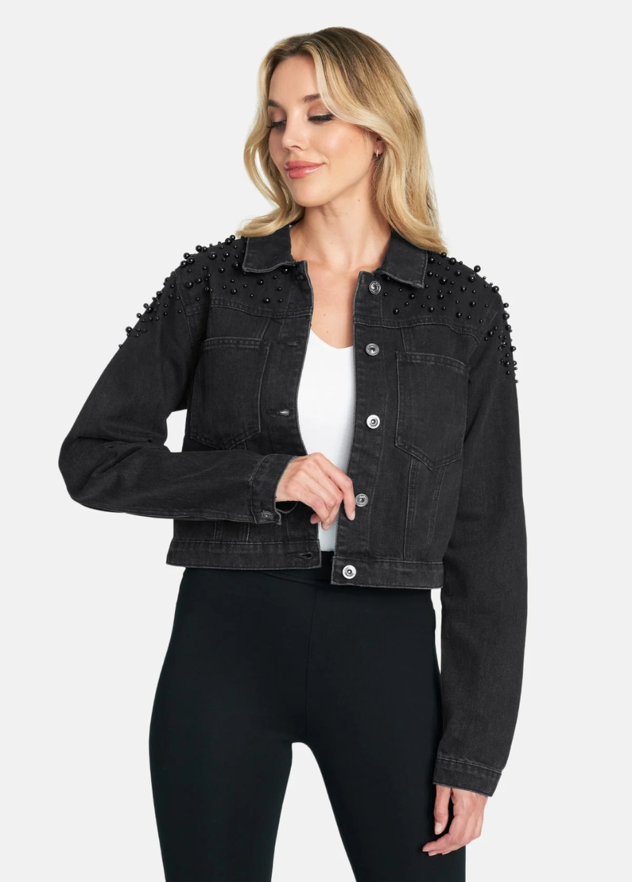 Tall Ava Embellished Denim Jacket