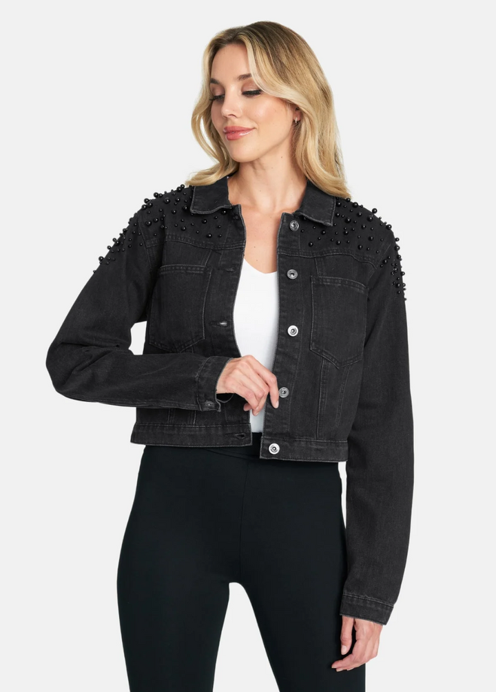 Tall Ava Embellished Denim Jacket