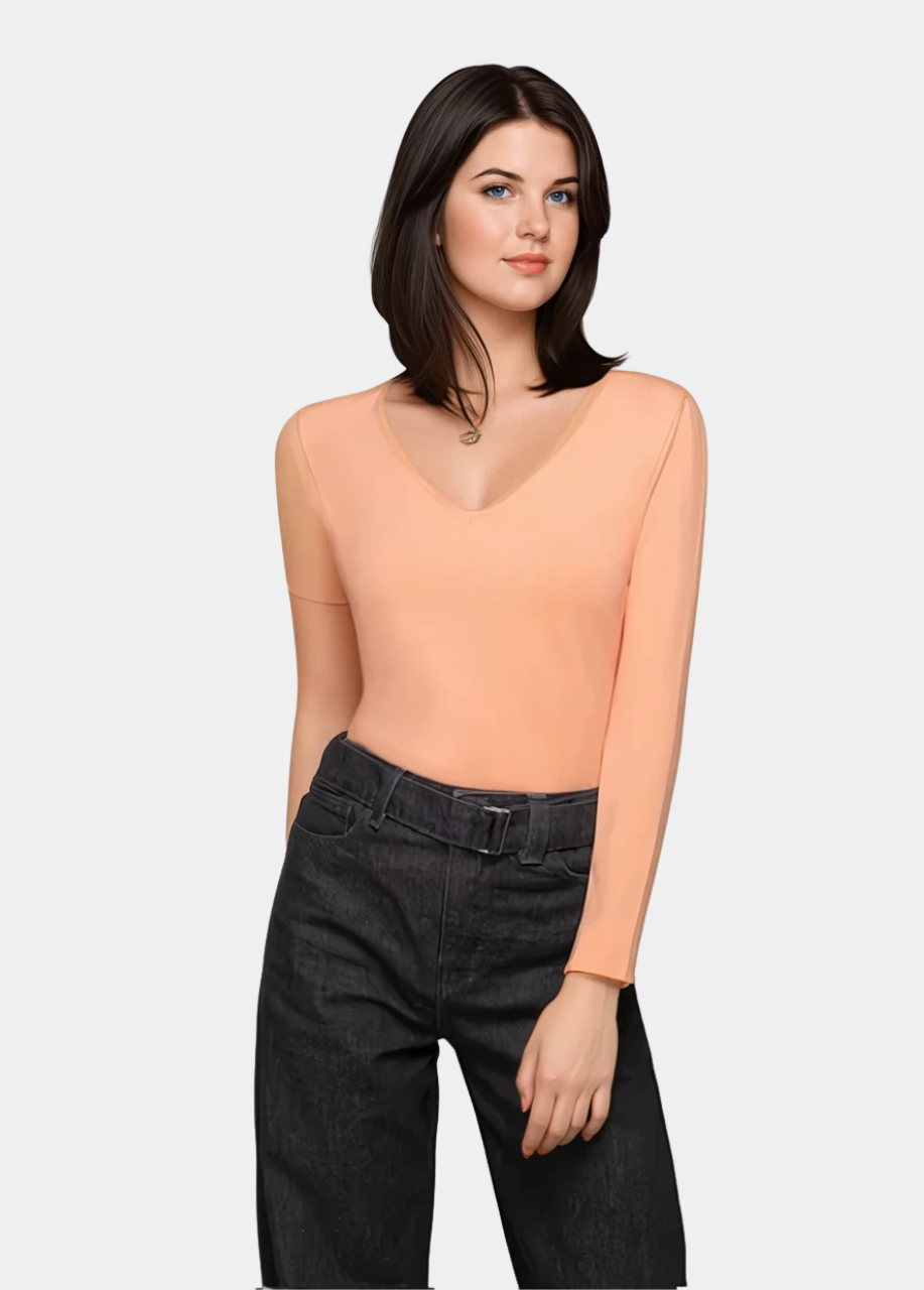 Tall Women’s Double Front V-Neck Long Sleeve Tee
