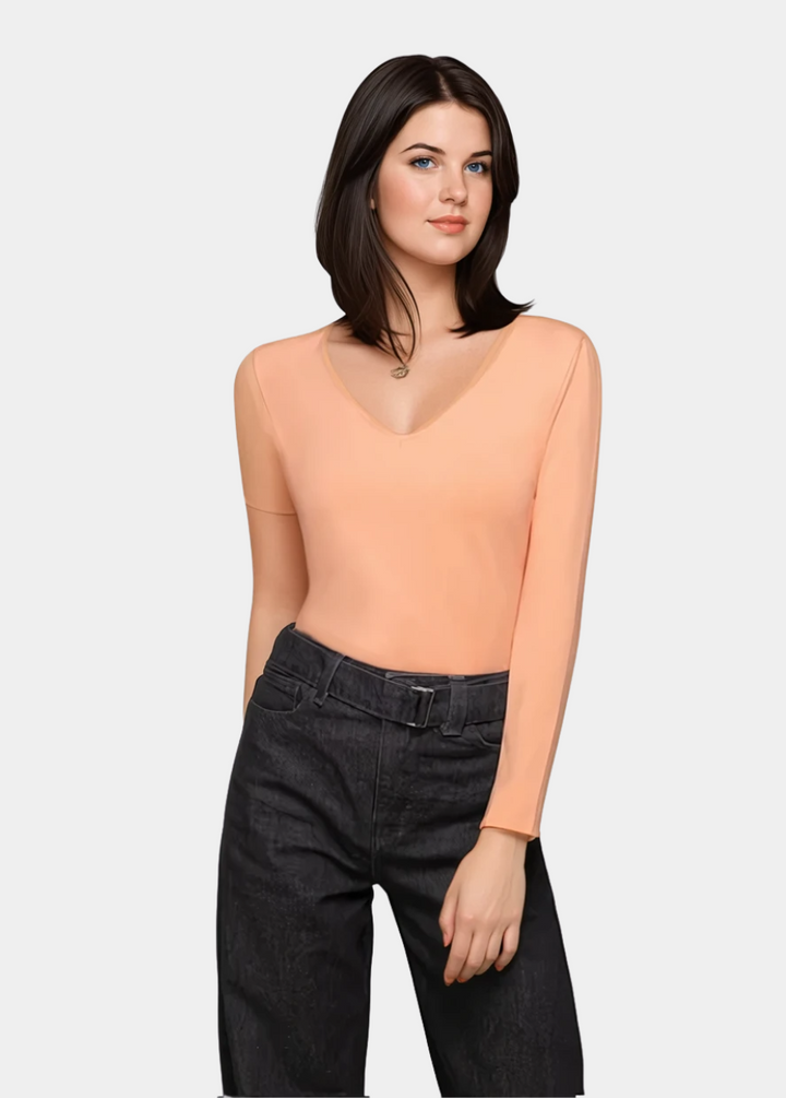 Tall Women’s Double Front V-Neck Long Sleeve Tee