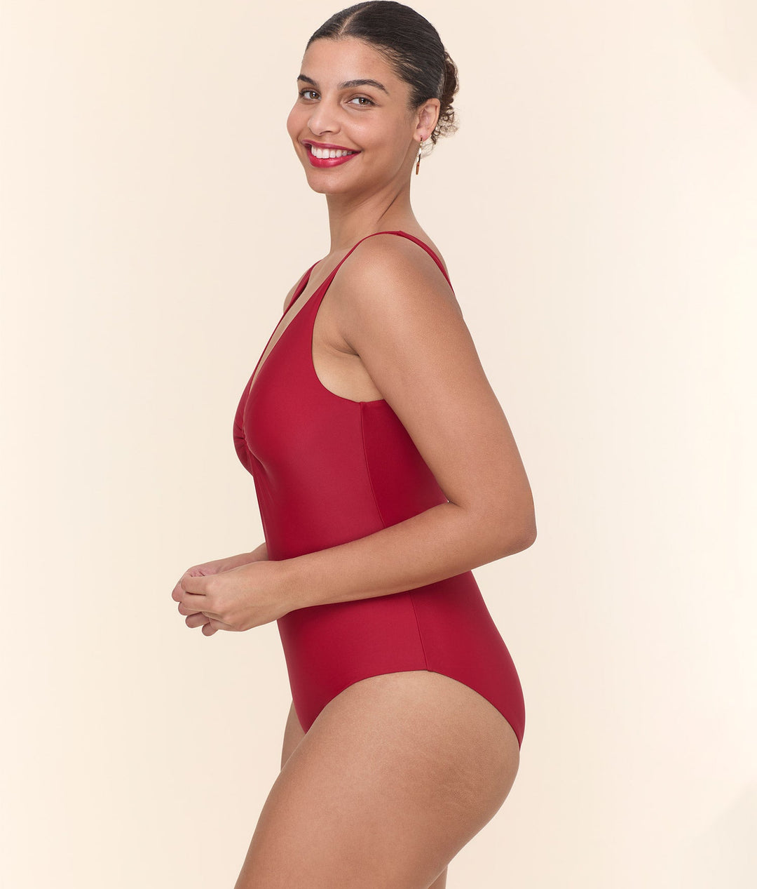 The Bonita One Piece - Eco Nylon - Garnet - Long Torso