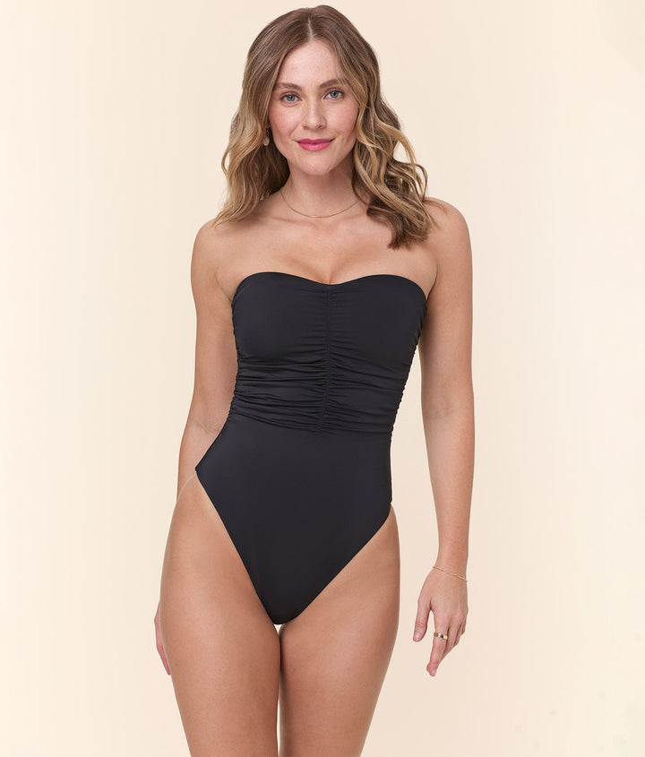 The Pana One Piece - Eco Nylon - Black - Long Torso