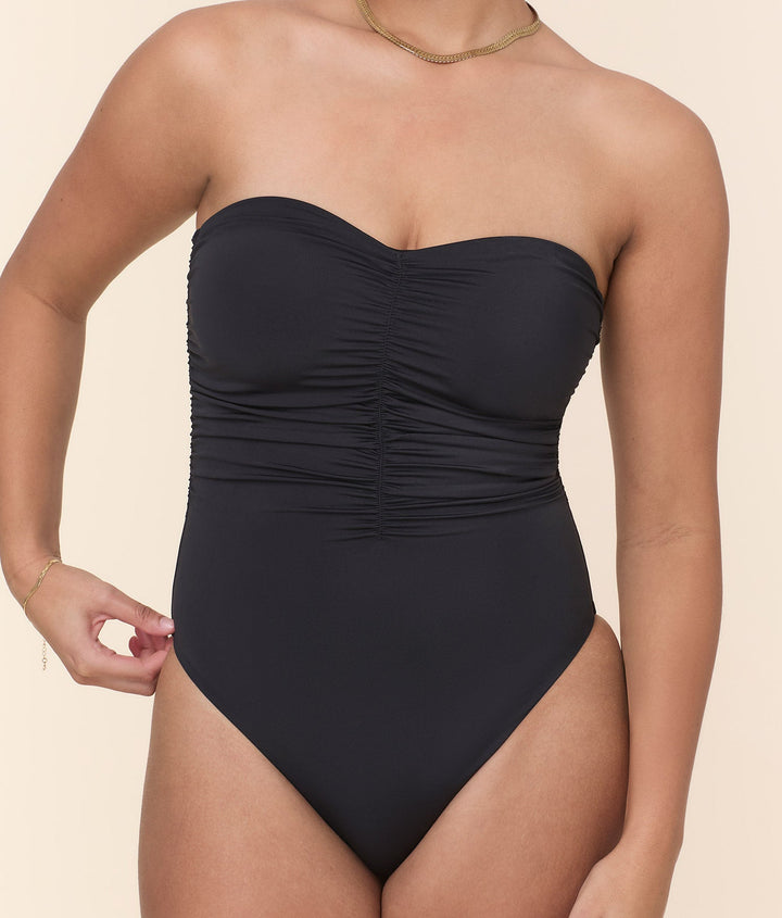 The Pana One Piece - Eco Nylon - Black - Long Torso