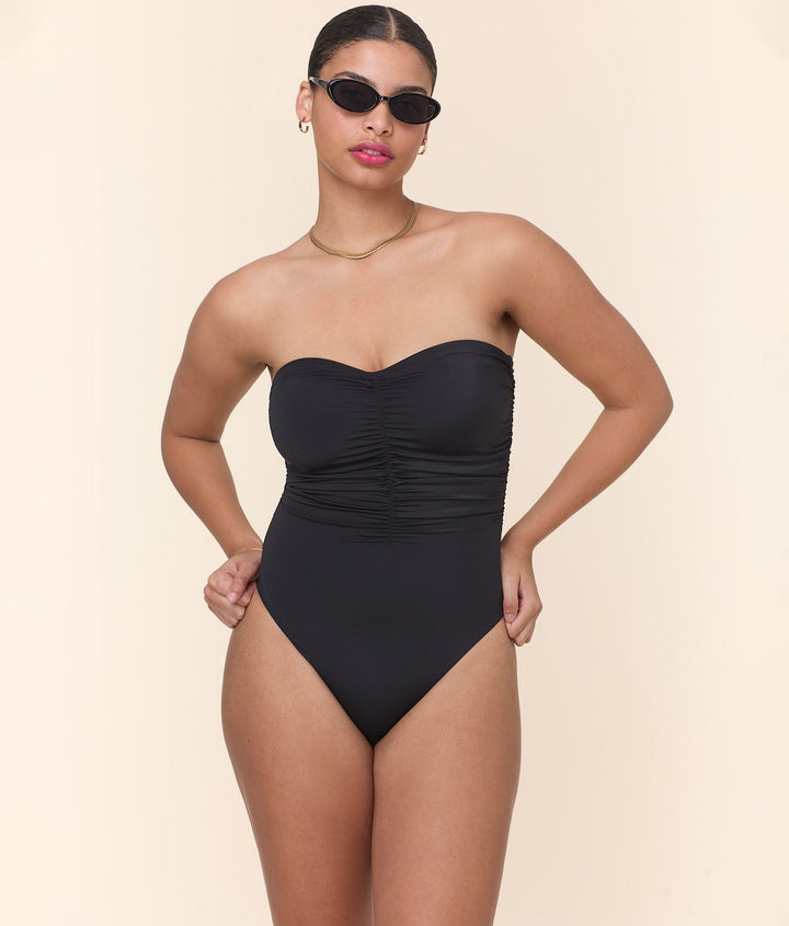 The Pana One Piece - Eco Nylon - Black - Long Torso