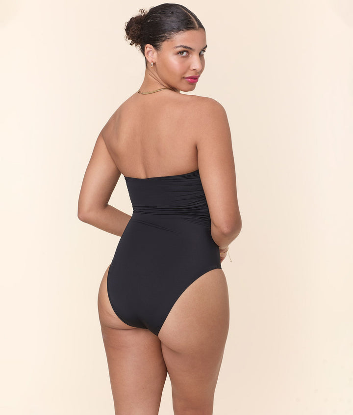 The Pana One Piece - Eco Nylon - Black - Long Torso