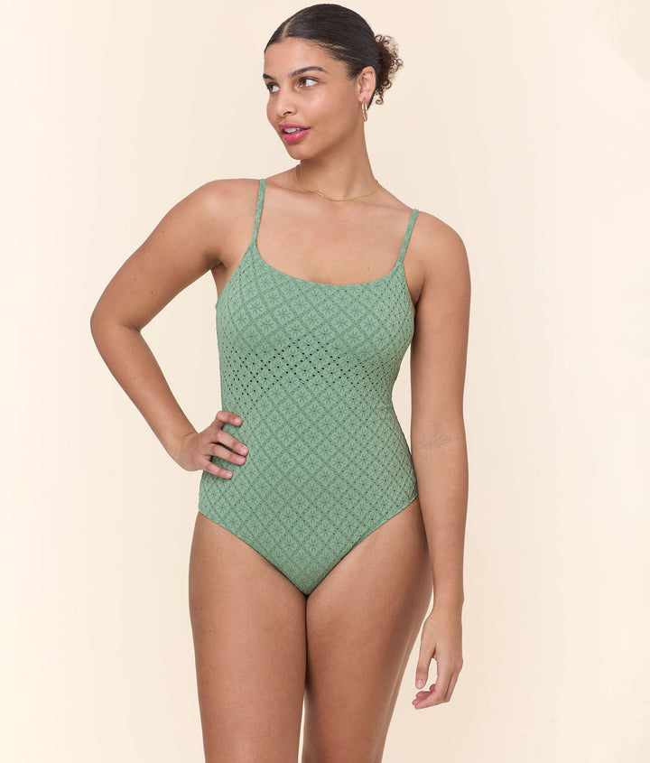 The Jetties One Piece - Eyelet - Eucalyptus - Long Torso