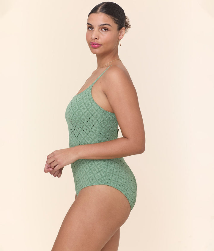The Jetties One Piece - Eyelet - Eucalyptus - Long Torso