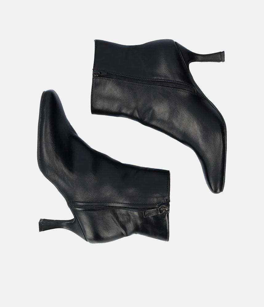 Stylish Black High Heel Ankle Boots 10 Uk 44 EU 12 US