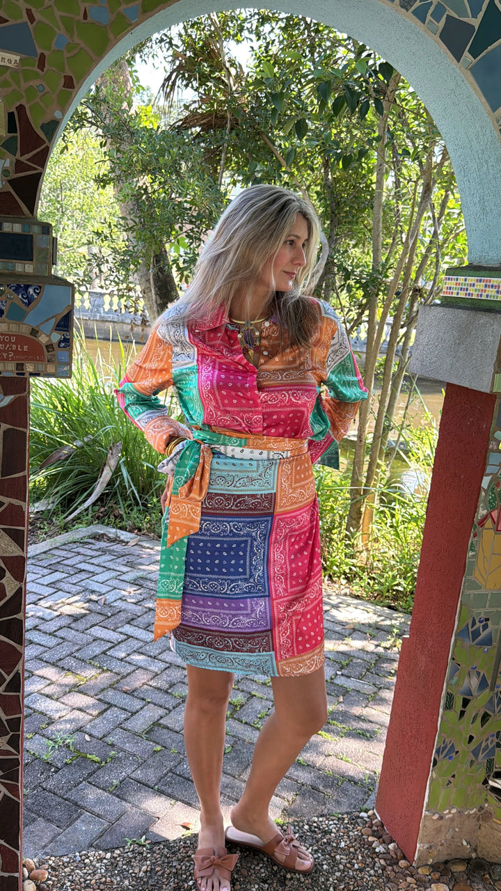 Tall Bandana Wrap Midi Dress