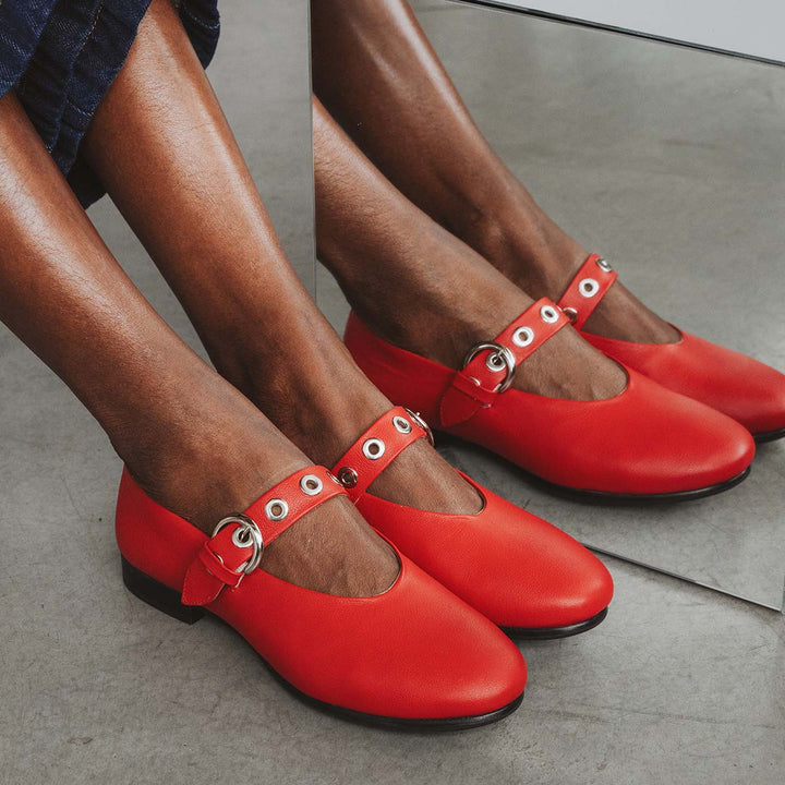 The BLVD Mary Jane - Racing Red