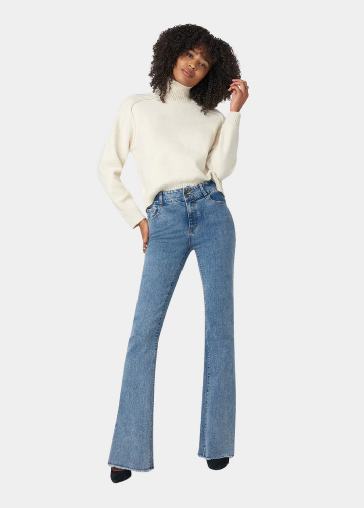 Tall Olivia Flare Jeans With Slit