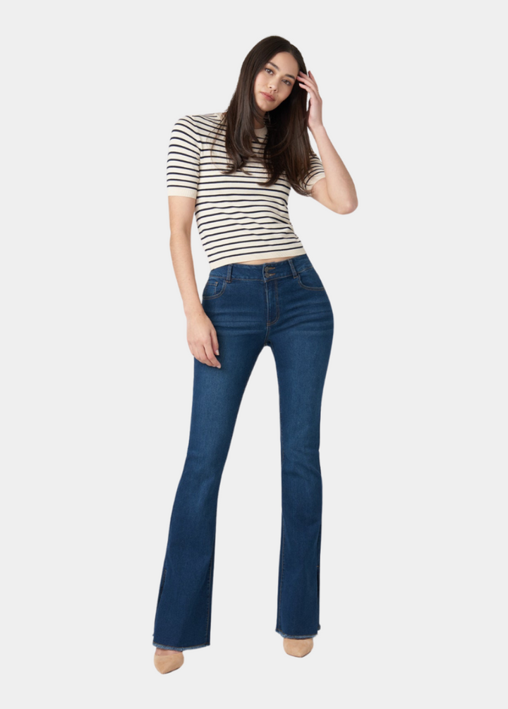 Tall Olivia Flare Jeans With Slit