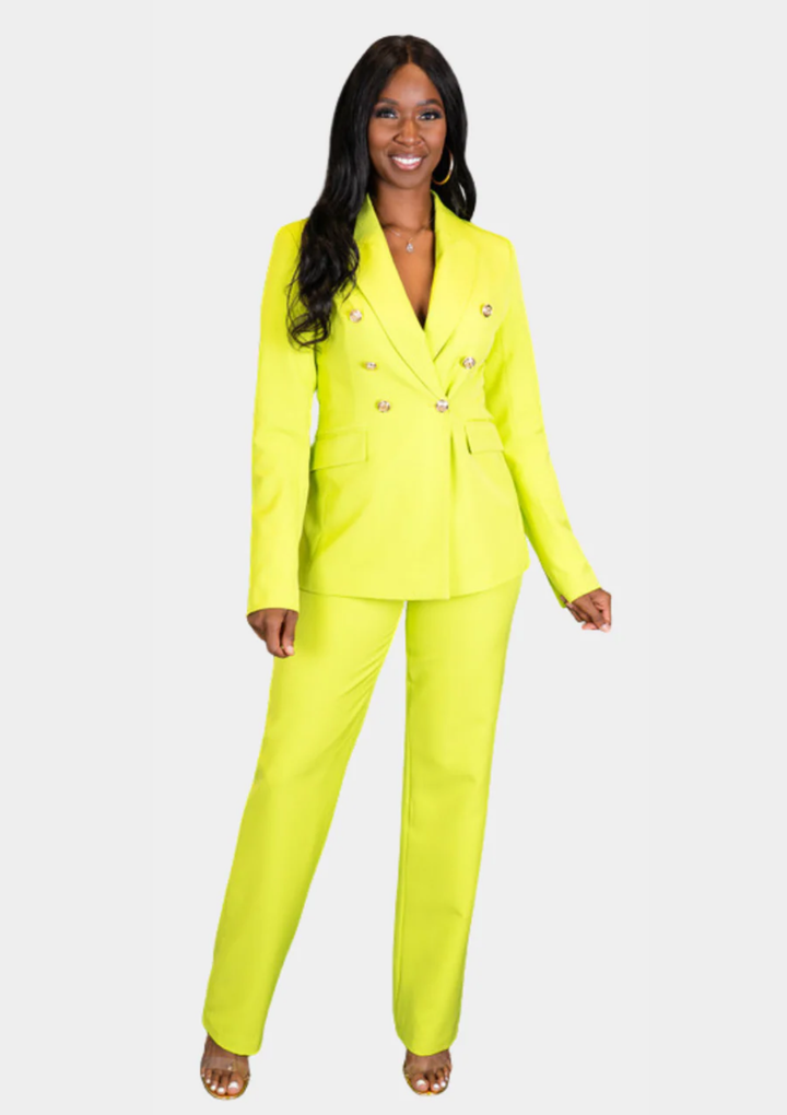 Executive Blazer - Chartreuse