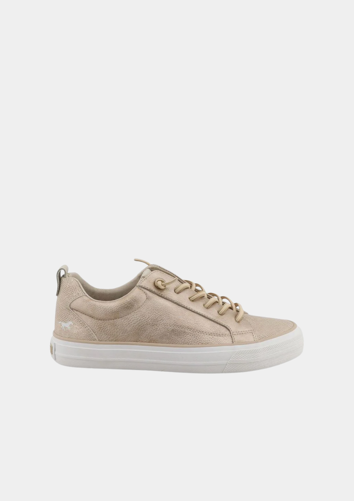 Mustang Metallic Slip-On Trainers - Champagne Gold