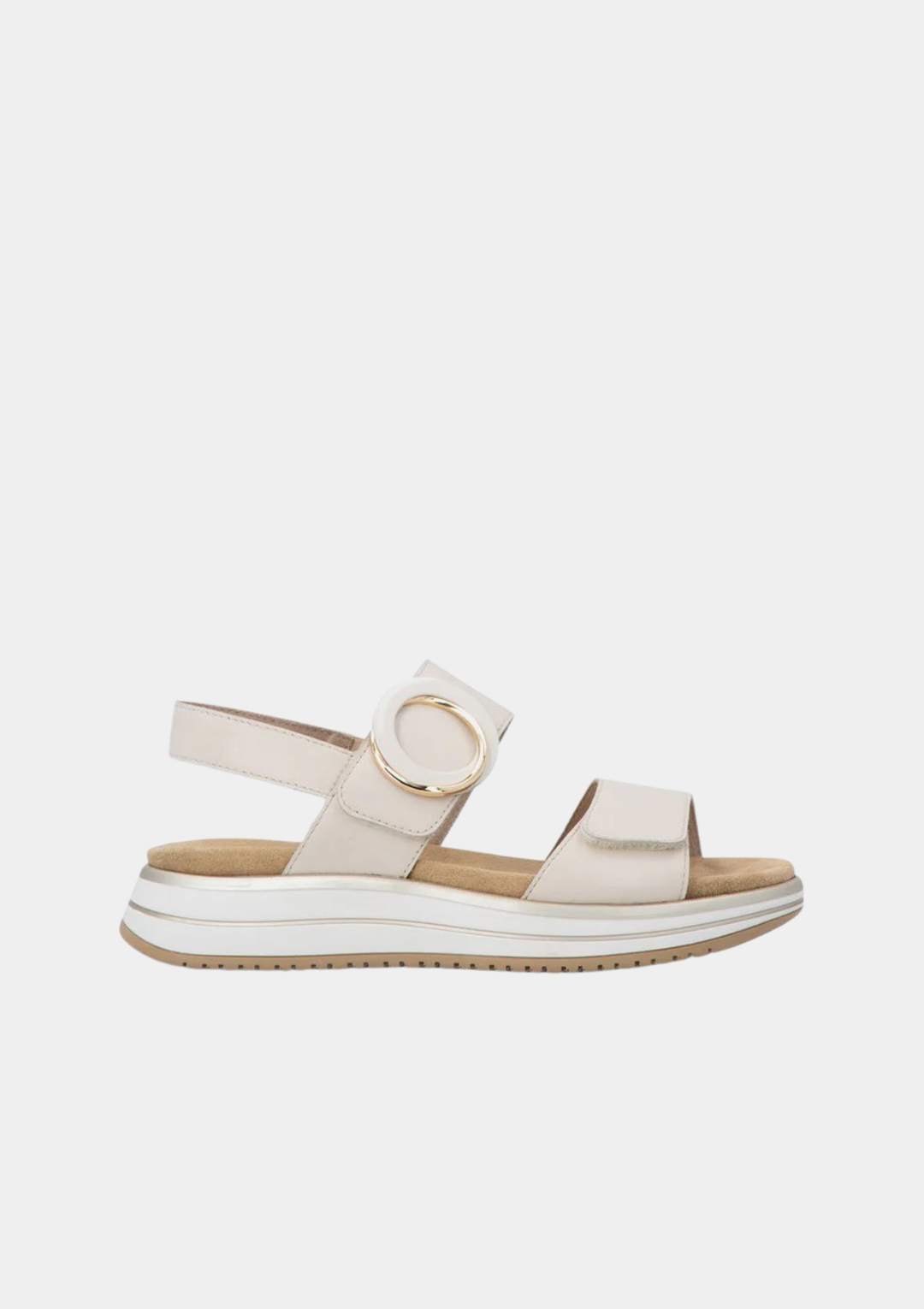 Remonte Elegant & Ultra-Comfy Wedge Sandals - Beige
