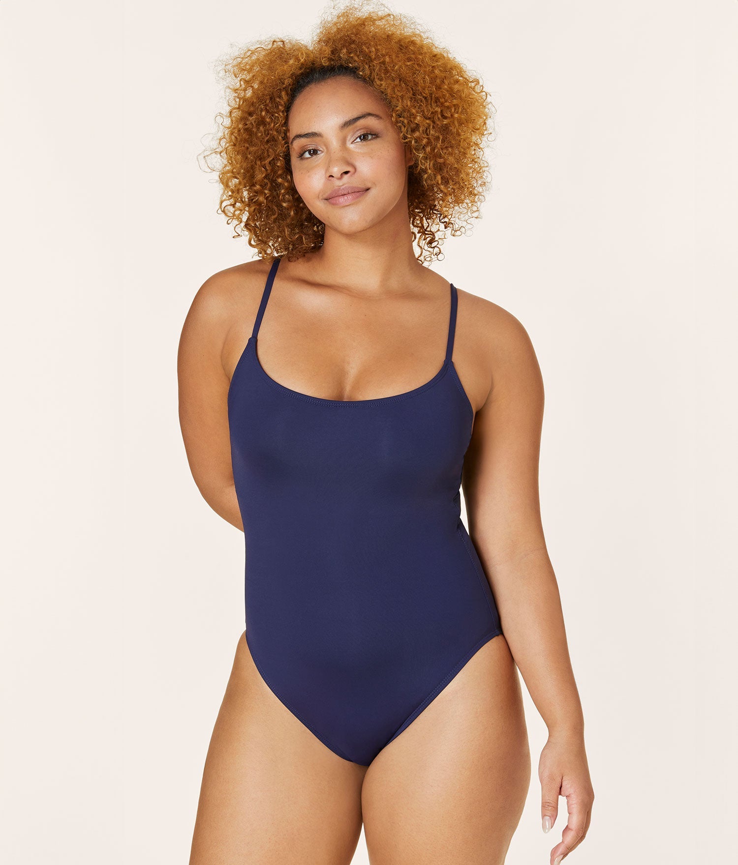 The Amalfi One Piece - Eco Nylon - Navy - Long Torso – Tall Size