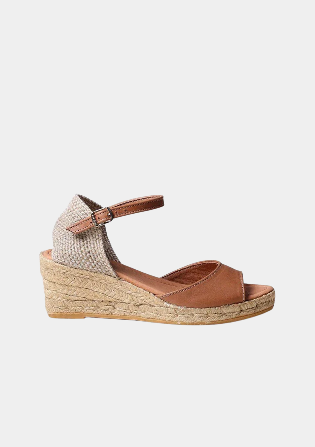 Toni Pons Classic Leather Espadrille Wedges -  Brown