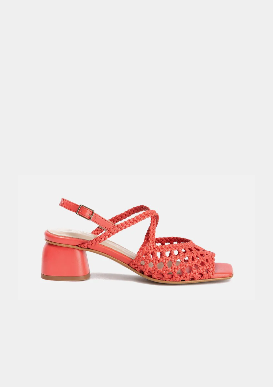 Dansi Vibrant Woven Sandals - Coral