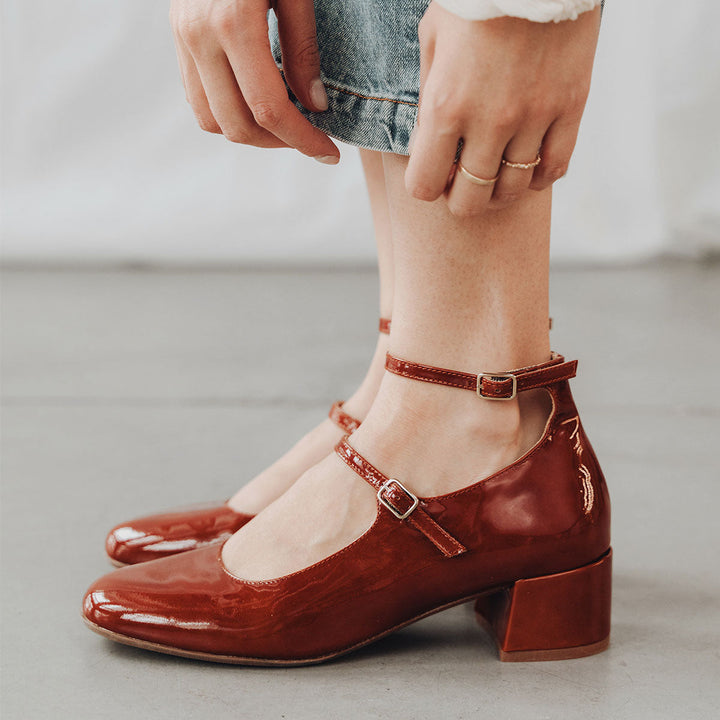 The Camille Mary Jane - Riding Brown