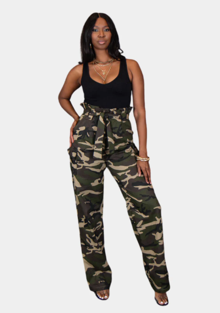 No Limit Paper Bag Cargo Pants - Camo